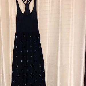 Navy blue maxi dress